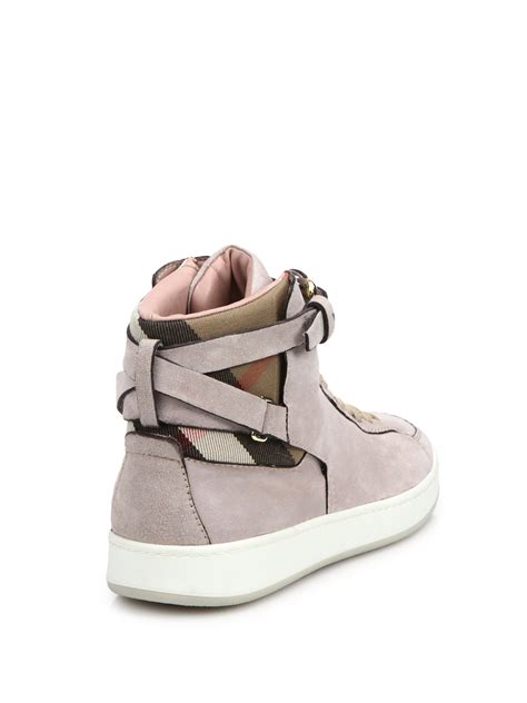 women's burberry high top sneakers